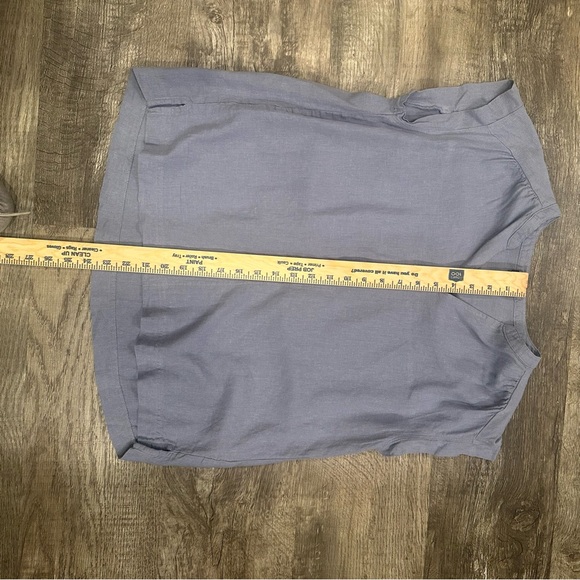 Splendid‎ Light Blue Linen Blend Blouse - Picture 4 of 9